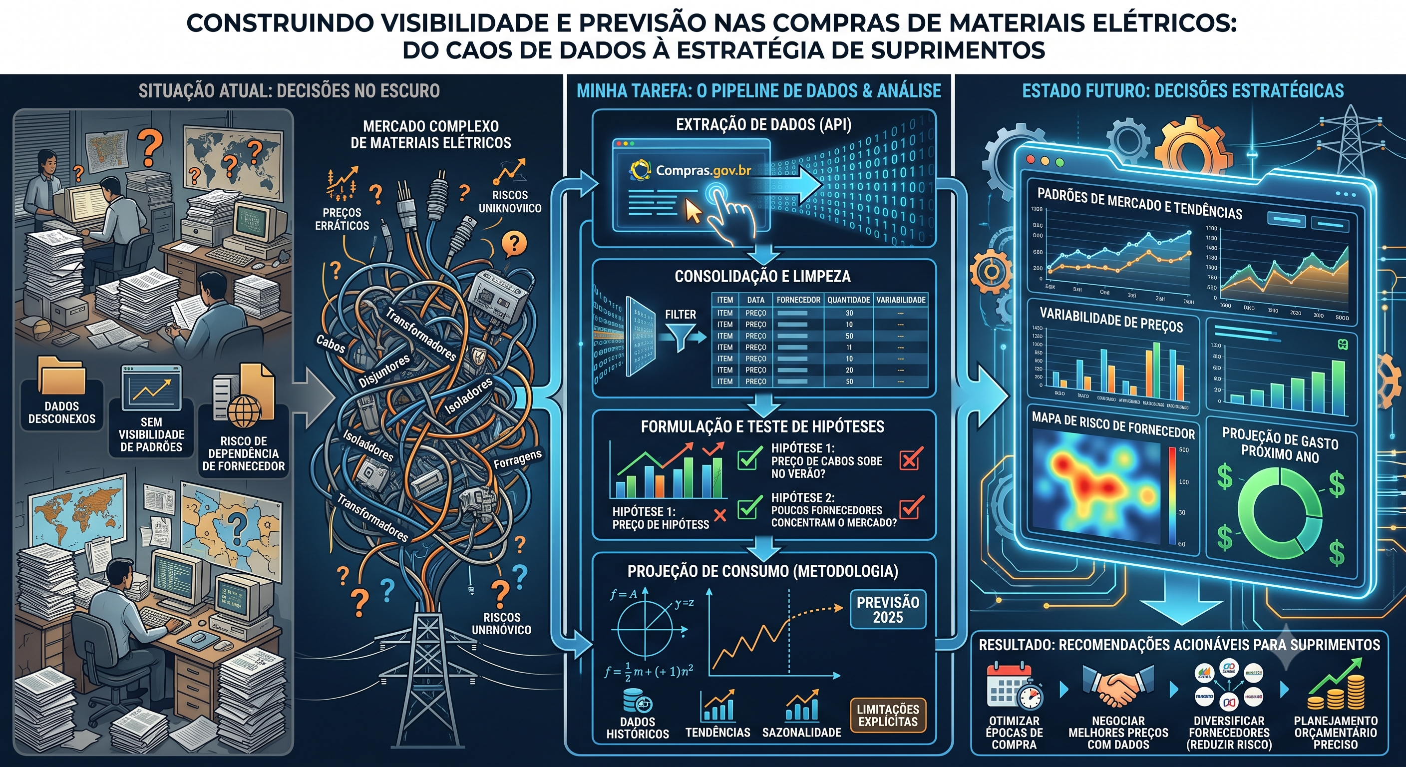 Análise de compras públicas de componentes elétricos